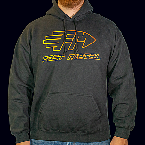 Black Hoodie Orange Logo